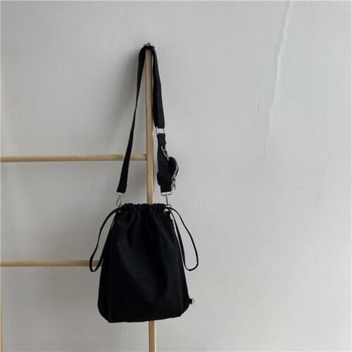 Women Shoulder Bag 2021Fashion All-Match Fashion Pure Color Casual Tote Outdoor Bag Canvas Handbag Zipper Messenger Messenger B