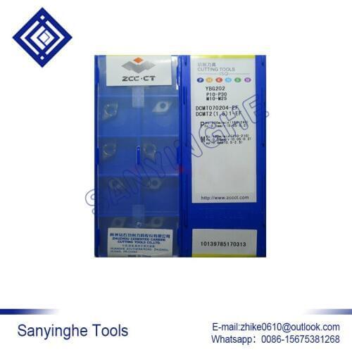 Free shipping high quality 10pcs/lots YBG202 DCMT070204-EF cnc carbide turning inserts