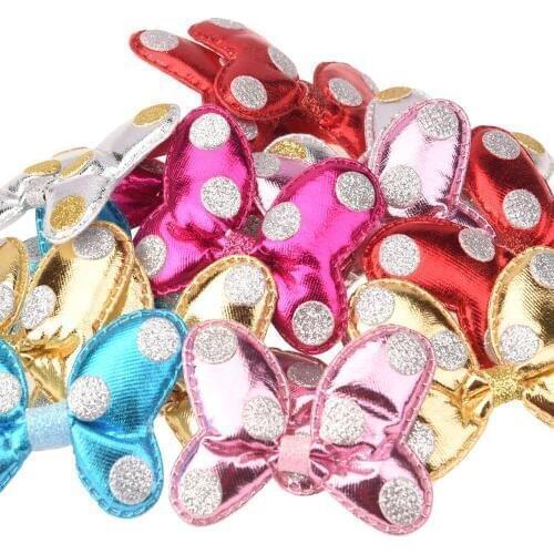 180PCS Fashion Bows No Clip Flower Hair Accessories 4.5CM*6CM Cute Bowknot for Headbands No Hairpin Barrette