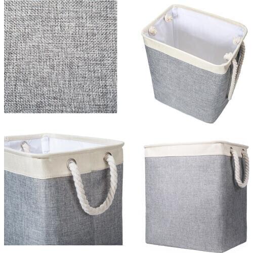 2020 EVA Dirty Clothes Laundry Basket Foldable Laundry Hamper With Handles Square Storage Bin Bucket For Home Toys Gray