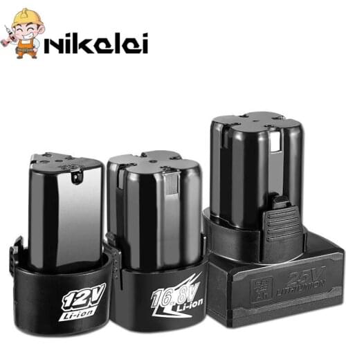 NEW 12V 16.8V 25V additional Rechargeable lithium battery Electric drill electric screwdriver Extra battery power tool parts