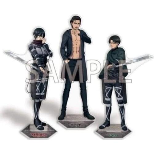 Anime Attack on Titan Eren Jager Mikasa Ackerman Acrylic Stand Figure Model Plate Display Desk Decor Take the Sword Series Gifts
