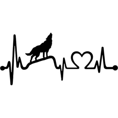 Car Sticker Howling Wolf Creative Decoration Car Sticker Body Body Decal Accessories Waterproof Sunscreen Black/white,16cm*8cm