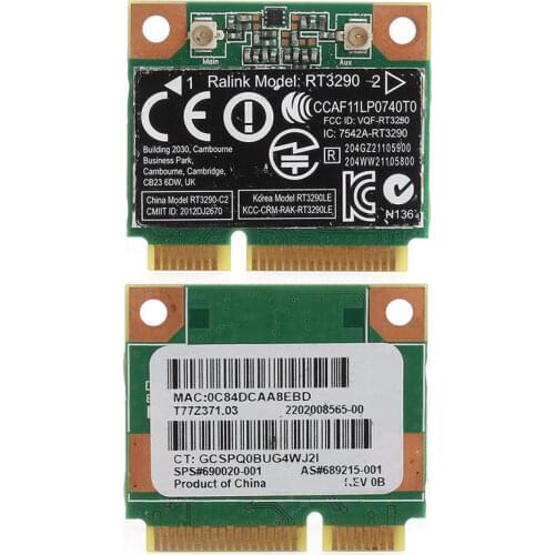 Wireless Adapter Card for Ralink RT3290 RT3290le Bluetooth Wlan for HP 690020-001 CQ58 M4 M6 4445S DV4 G4 G6 WIFI+BT 4