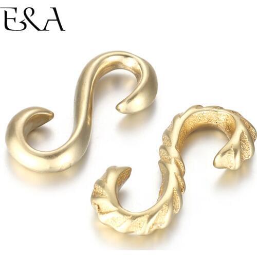 4pcs Brass Large S Hooks Solid Bracelet Clasp for DIY Jewelry Making Necklace Parts Connector Metal Findings Supplies Wholesale