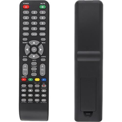 Black ABS IR 433MHZ Replacement TV Remote Control with 10M Long Remote Control Distance Suitable for Viano/LCD/DVD/COMBO