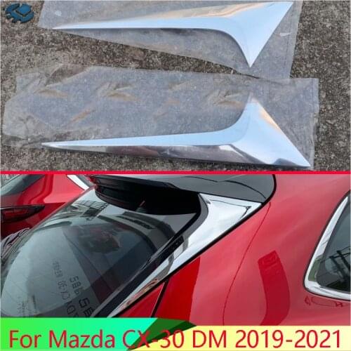 For Mazda CX-30 DM 2019-2021 Car Accessories ABS Chrome Side Door Rear View Window Spoiler Cover Trim Insert Garnish Bezel