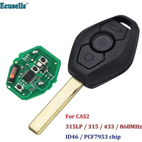 3 button Remote keyfob for BMW CAS2 3 5 6 series E93 E60 Z4 X5 315LP MHz 315MHZ 433MHZ 868MHZ with ID46 PCF7953 chip HU92 blade