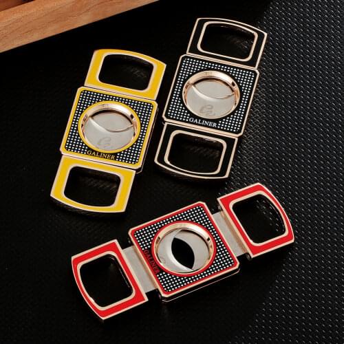 GALINER New Luxury Tobacco Cigar Cutter Gift Pocket Sharp Guillotine Metal Safe Cut Cigar Scissors Knife Accessories