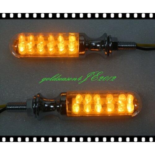 CHROME BILLET LED TURN SIGNALS for Cruiser Chopper Custom 8mm