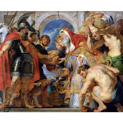 Classical religion figure reward soldiers canvas painting printings oil painting printed on canvas wall art decoration picture