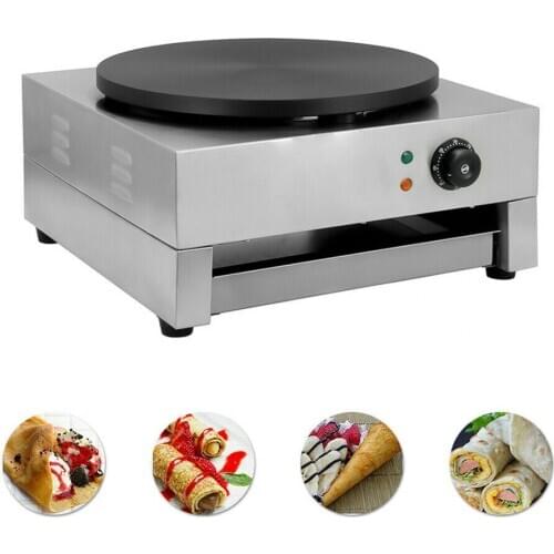 110V/220V φ400 mm Commercial Electric Pancake Maker Crepe Maker 3KW Non-stick Pancake Making Machine