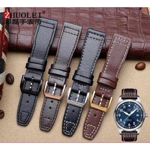 Leather watch strap fit for Universal Pilot IW327004/377714 Little Princes special watch strap