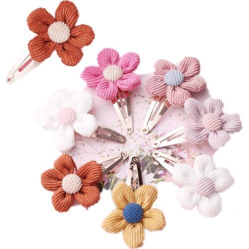 Cute Flower Baby BB Clips Hairpins For Babies Headband Baby Snap Clips For Girls Kids Barrettes Hair Accessories For Baby Girls