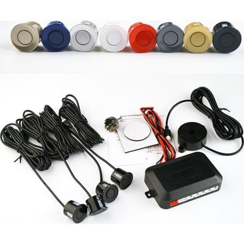 SINOVCLE 4 Sensors Buzzer 22mm Car Parking Sensor Kit Reverse Backup Radar Sound Alert Indicator Probe System 12V Free Shipping