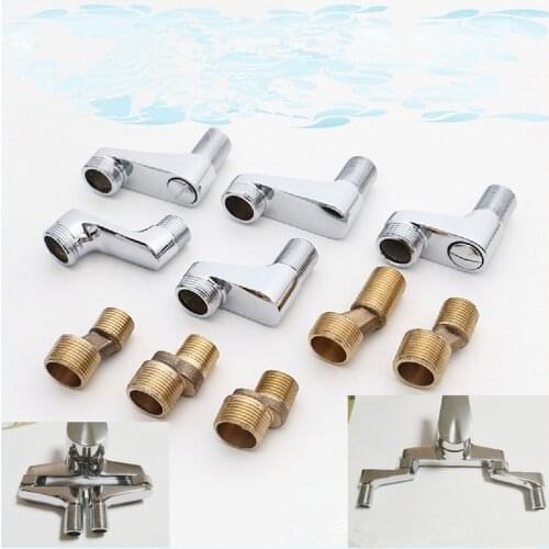 Shower Faucet Curved Foot Fittings Brass Shower Room Pipe Bend Connector Bathroom Elbow Reducing Kitchen Angled Change Joint