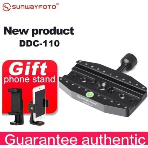 SUNWAYFOTO DDC-110 110mm Screw-knob Release Clamp for Tripod Head Leveling Base Suit for Large format DLSR and Telephoto Lens