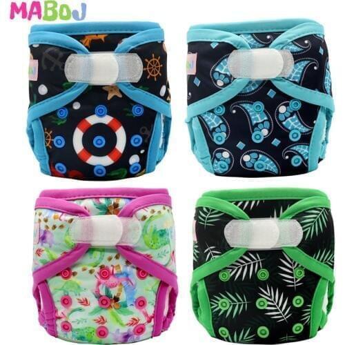 MABOJ Newborn Diaper Cover Hook Loop Cloth Diapers Baby Tiny Nappy Diapers Cover Washable Adjustable Nappies Reusable Wholesale