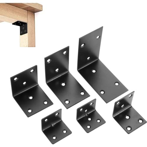 10 PCS L Corner Brackets Stainless Steel Shelf Bracket Joint Right Angle Bracket Heavy Duty Metal Corner Brace Shelf Supporter