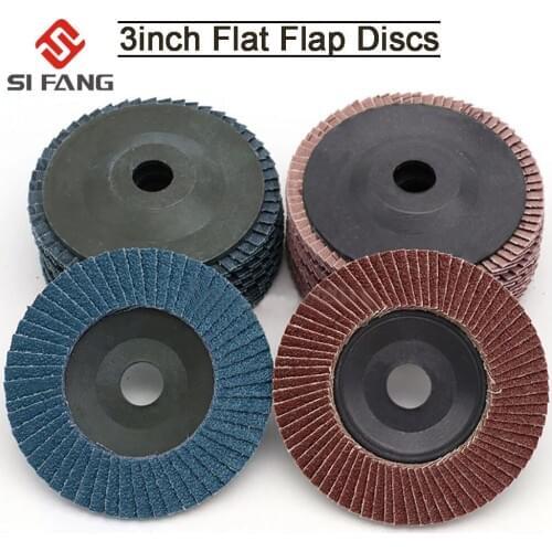 1PC Flat Flap Discs 75mm 3 Inch Circular Saw Blade Wheel Cutting Sanding Discs Grinding Wheels Blades For Angle Grinder 60 Grit