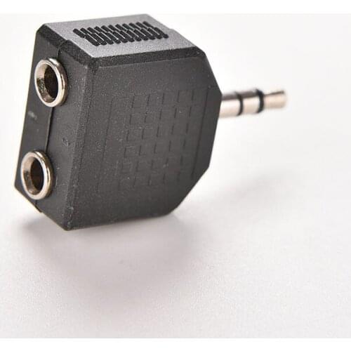 2pcs/lot Mini Stereo 3.5mm Audio Jack Male to Dual 3.5mm Female Double Earphone Headphone Y Splitter Adapter Plug for MP3 Phone