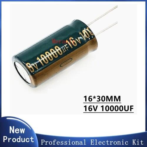 2pcs 16V 10000UF 20% High frequency and low impedance in-line aluminum electrolytic capacitors long life Brand new authentic