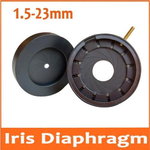 20pcs 1.5-23mm Amplifying Diameter Metal Zoom Optical Iris Diaphragm Aperture Condenser for Digital Camera Microscope Adapter