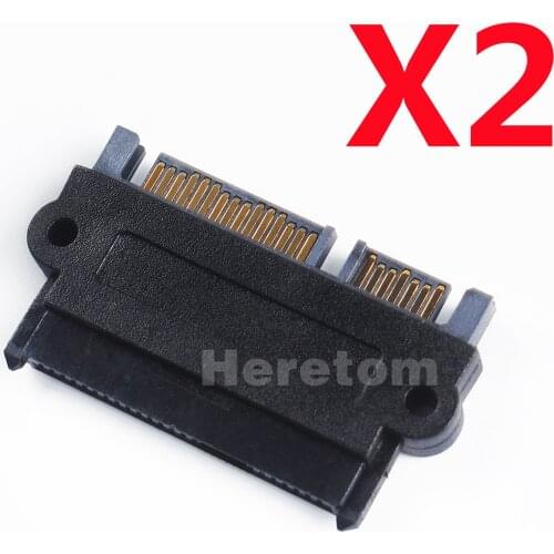 2X Professional SFF-8482 SAS To SATA 180 Degree Angle Adapter Converter Straight Head