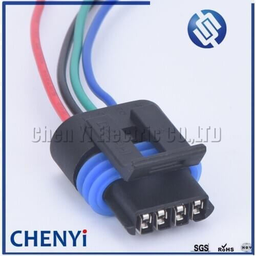 4 pin Delphi female car intake pressure sensor connector plug 1.2L D4F auto Oxygen Sensor O2 connectors 12162190 With harness