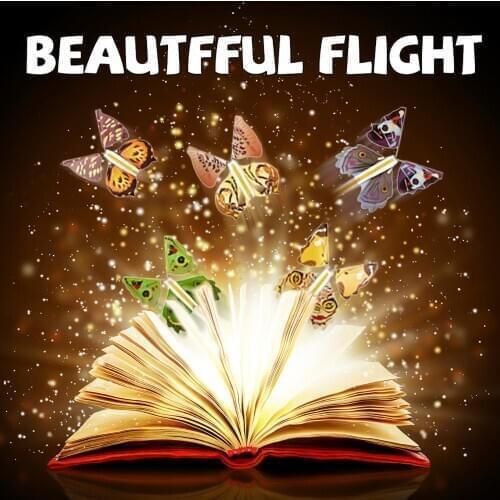 5Pcs Kids Fairy Flying Butterfly Wind up Toy for Surprise Wedding Birthday Decor