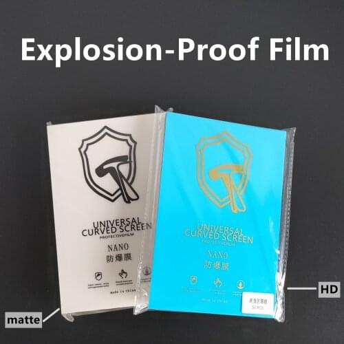 50pcs HD Matte Explosion-Proof Membrane For All Phone Screen Protector Anti Impact Scratch-Resistant Phone Cutting Film PET PMMA
