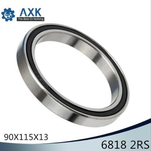 6818 2RS ABEC-1 (2PCS) 90x115x13MM Metric Thin Section Bearings 61818 RS 6818RS