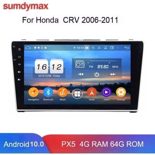 Android 10 car multimedia player for honda CRV CR-V 2009 with gps navigation octa core 4g ram 128g rom built in wifi AUX