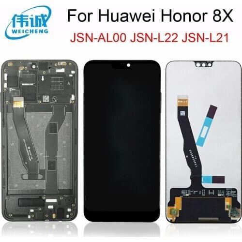 For Huawei Honor 8X LCD Display JSN-L21 JSN-AL00 JSN-L22 Touch Screen Digitizer Repair Parts For Honor 8X LCD Display With Frame