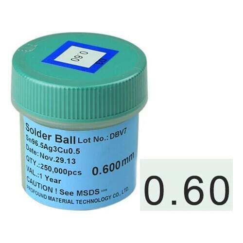 For BGA reworking 0.6mm 250k lead-free BGA reballing soldering balls