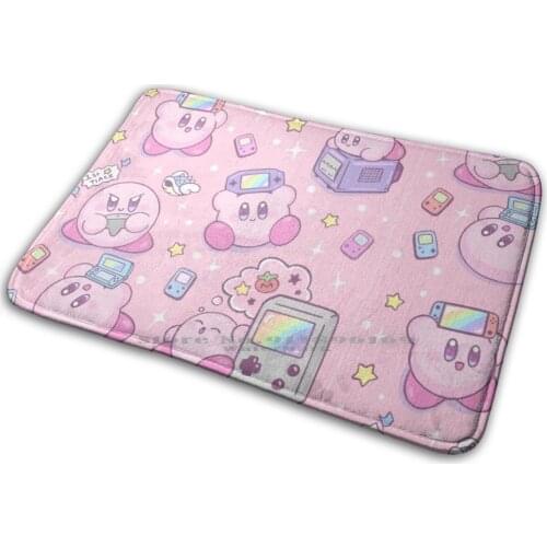 Gamer Mat Rug Carpet Anti - Slip Bedroom Entrance Door Mat Super Smash Bros Swtich Nintnedo Switch Chibi Kawaii Chibi Anime Game