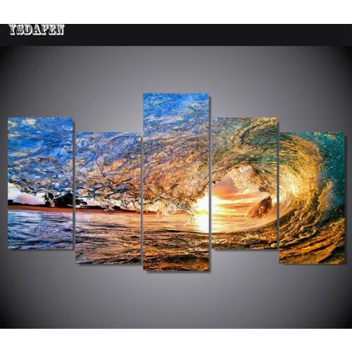 HD Printed Painting Canvas Printing Wave painting Room decor print poster picture canvas Framed Art HG-002