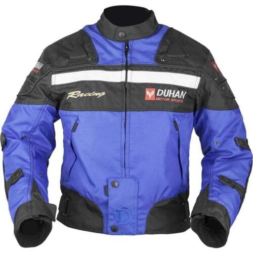 DUHAN D020 Blue Motorcycle Jacket MenS Windproof Riding Sports Racing Motocicleta Motocross Body Protective Protector Jacket