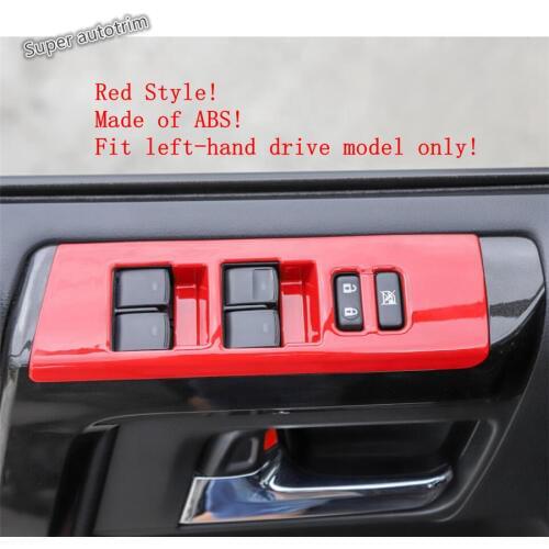 Lapetus Inner Door Armrest Window Lift Button Panel Cover Trim 4 Pcs Fit For Toyota 4Runner 2010 - 2019 ABS Accessories Interior