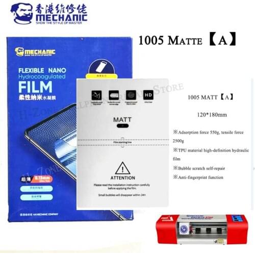 MECHANIC Matte Hydraulic Films For Mobile Phone Screen Protector sheets For S760 S730 cutting machine for Iphone with cut code