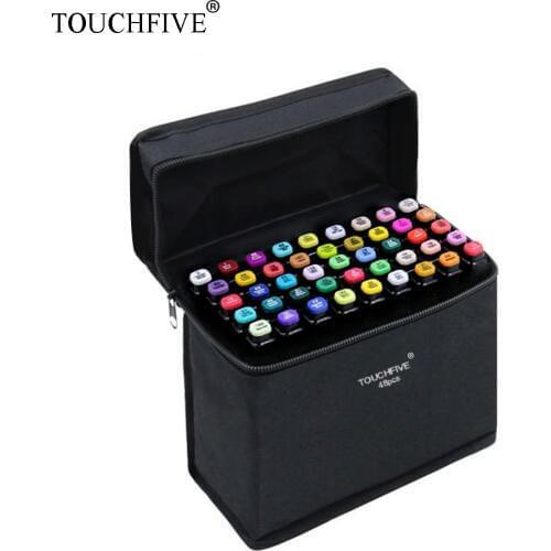 Touchfive 30/40/60/80/168Colors Pen Marker Set Dual Head Sketch Markers Brush Pen For Draw Manga Animation Design Art Supplies