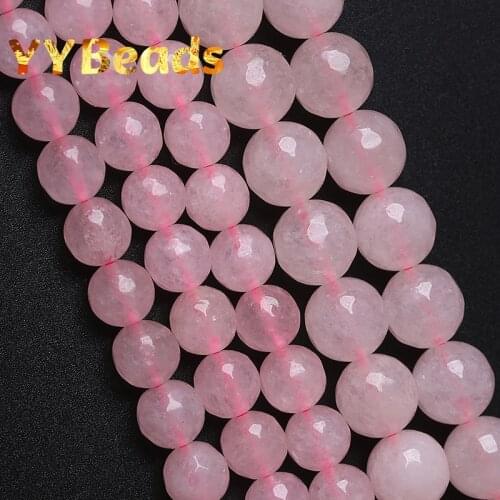 Natural Small Faceted Rose Pink Quartzs Beads 4 6 8 10 12mm Loose Charm Beads For Jewelry Making DIY Women Bracelets Necklaces
