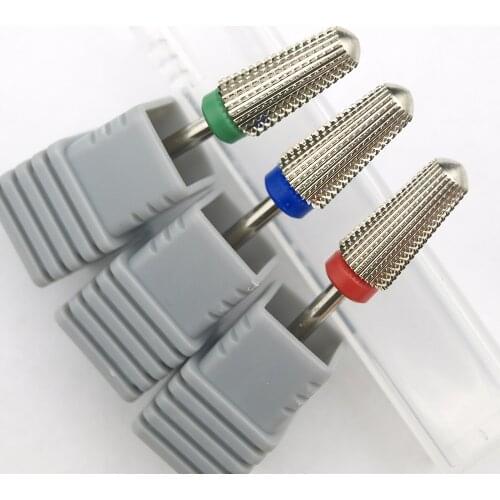 New Silver! 5 IN 1 Carbide multi-function Round Tungsten Carbide nail milling drill bits Double hand use