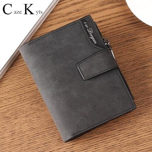 New ladies short wallet female zipper buckle wallet multi-function bag fashion simple fresh wallet large capacity leather wallet