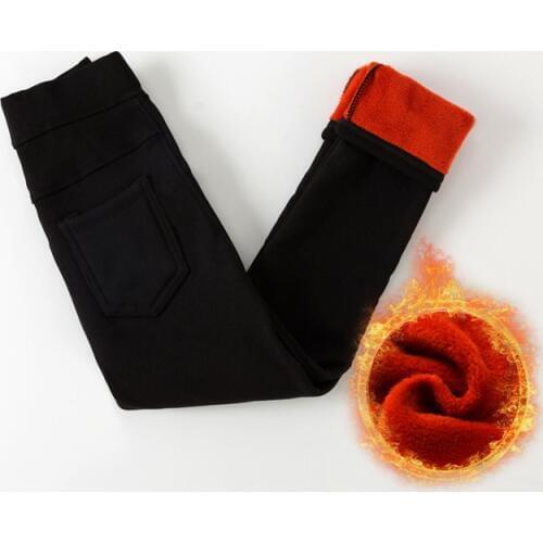 Skinny Girls Jeans Autumn Winter Thick Velvet Warm Long Trousers Girls Leggings Stretch Jeans Denim Pencil Pants for 3-12 Years