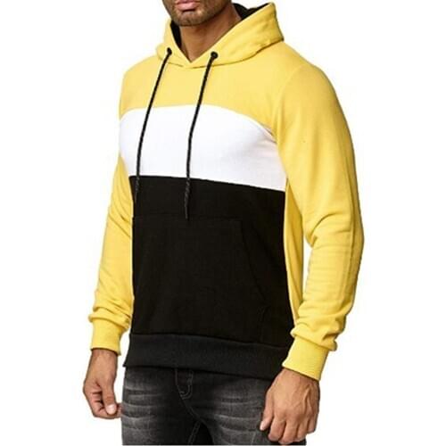 Casual Mens Hooded Jacket Autumn 2021 Hip-Hop Color Block Fitness Track Hoodie Jacket Coats Streetwear HipHop