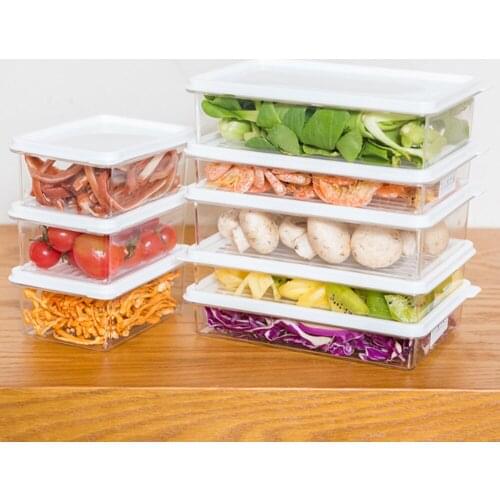 Transparent Storage Box Fresh Keeping Food Container With Lid Kitchen Home Refrigerator Organizer Fridge Storage Boxes Case