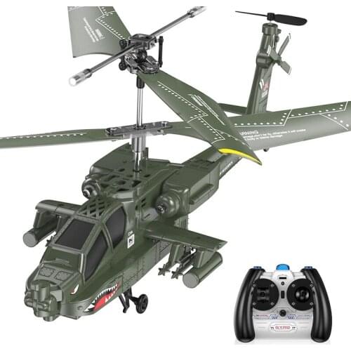 3.5CH Beast APACHE RC Helicopter RTF MODE2 AH-64 Flight Stabilizing System LED Light Model Kids fighting helicopterToys Gift