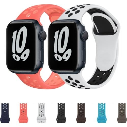 Strap for Apple watch band 44mm 42mm iwatch band 38mm 40mm silicone bracelet for apple watch SE/6/5/4/3/2 44mm 42mm wristbelts