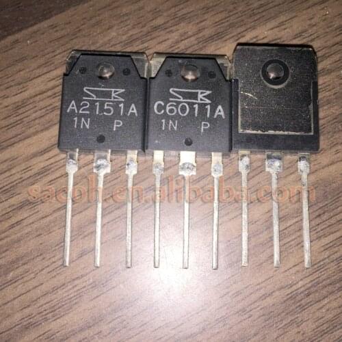 5Pairs 2SA2151A + 2SC6011A or 2SA2151 + 2SC6011 or 2SA2151B+2SC6011B TO-3P 15A 230V Audio Amplification Transistor